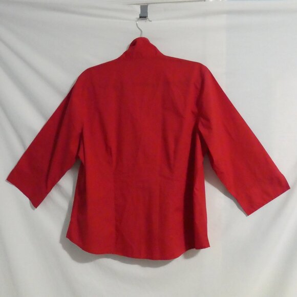 ISAAC'S DESIGNS | large | Red Button Up Blouse - Picture 2 of 16